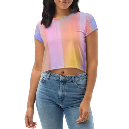 Color Wash - Crop-Top mit kurze Ärmel