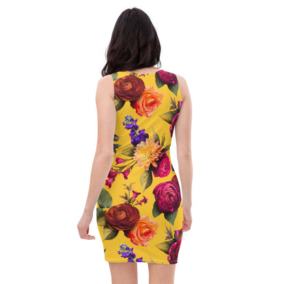 Floral Burst - Bodycon Kleid