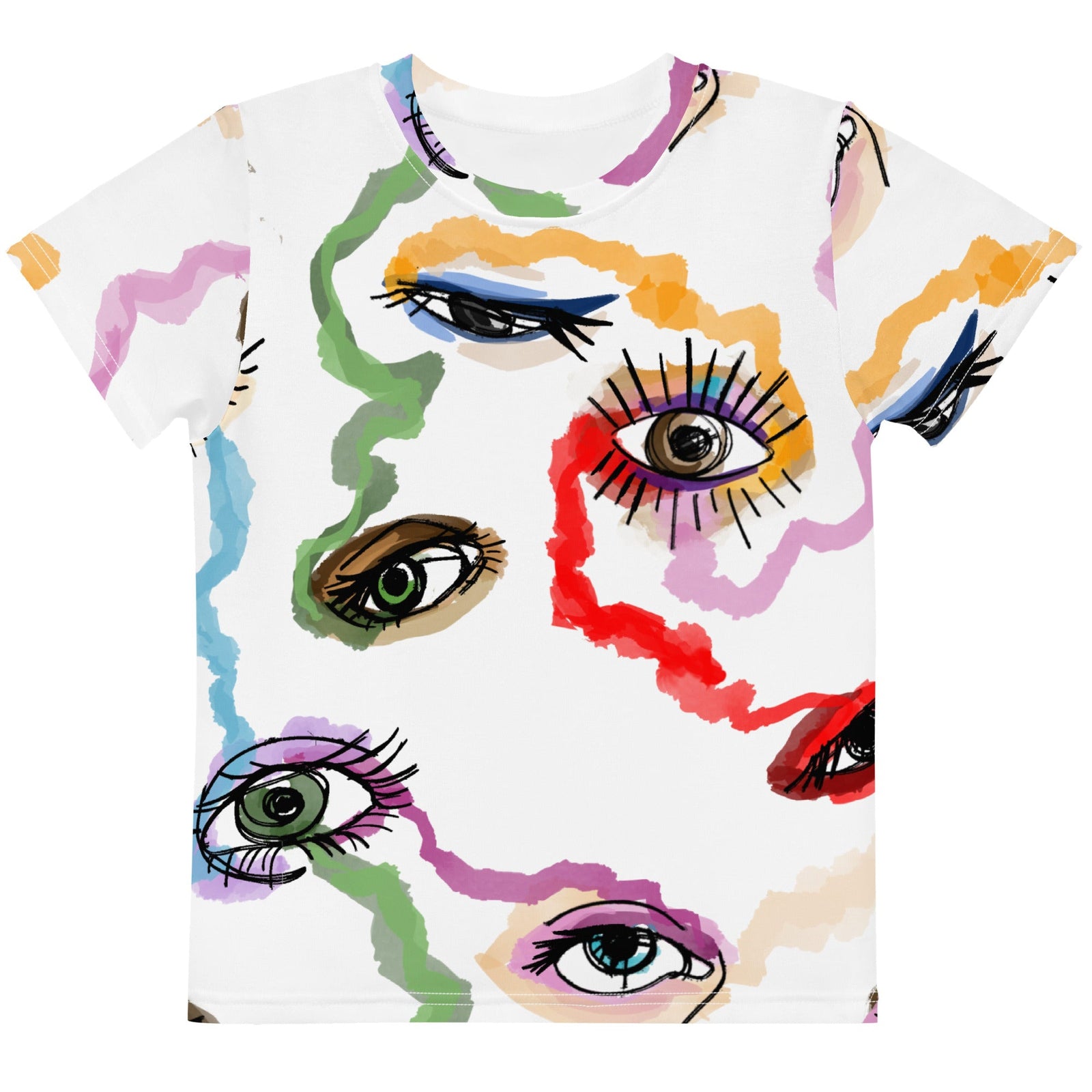 Colored Eyes - T-Shirt mit Rundhalsausschnitt für Kinder-Baby & Kinder Oberteile-linaliva.de