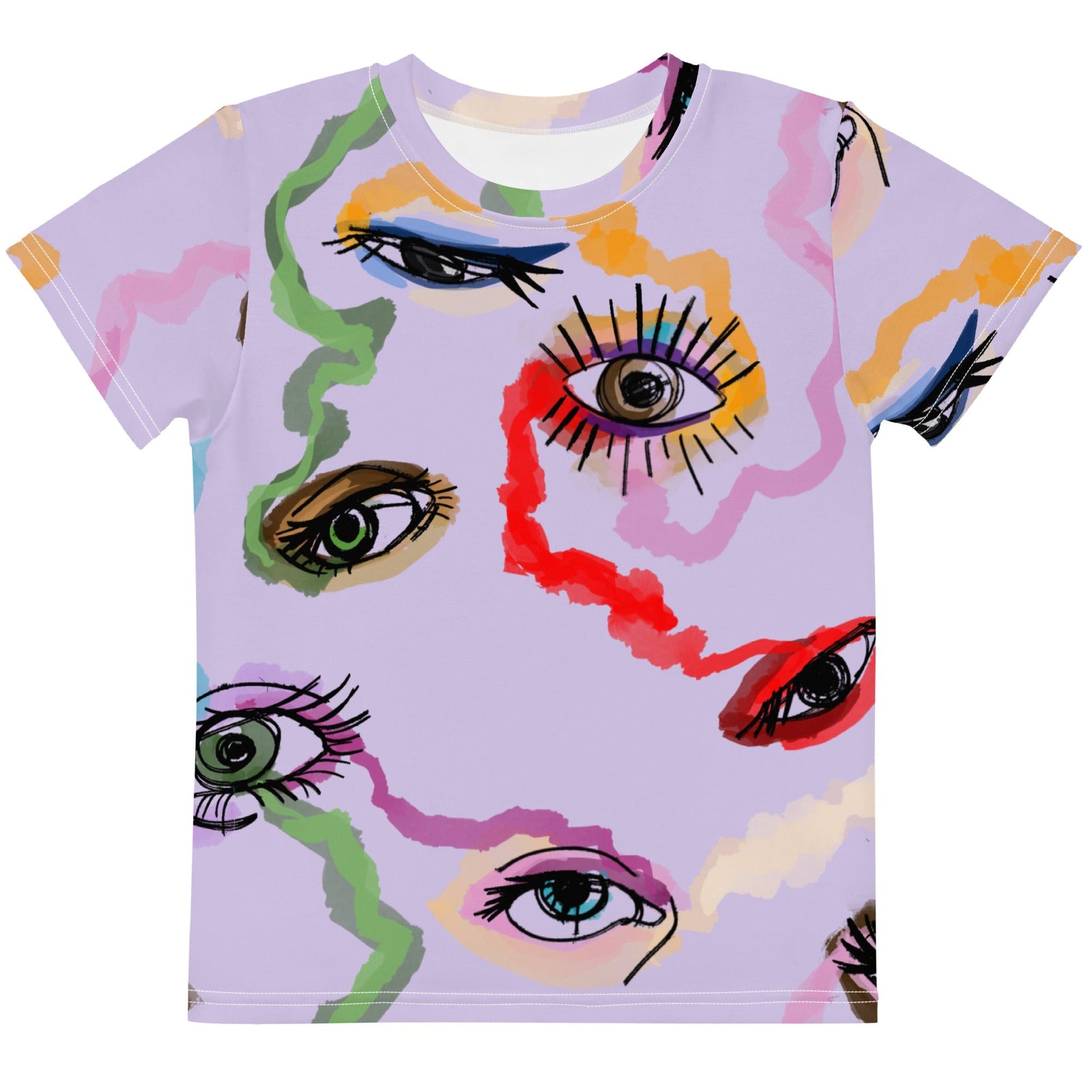 Colored Eyes - lila - T-Shirt mit Rundhalsausschnitt für Kinder-Baby & Kinder Oberteile-linaliva.de