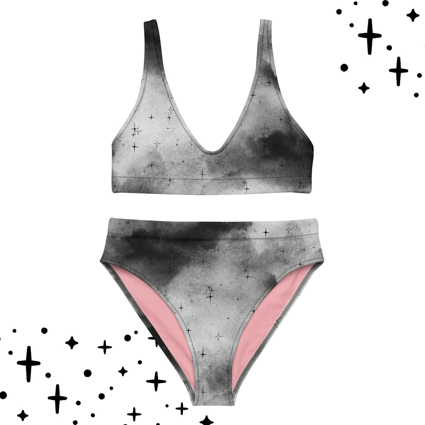 Starry Night Reversed - Recycelter Bikini mit hoher Taille-recycelte Bikinis-XS-linaliva.de