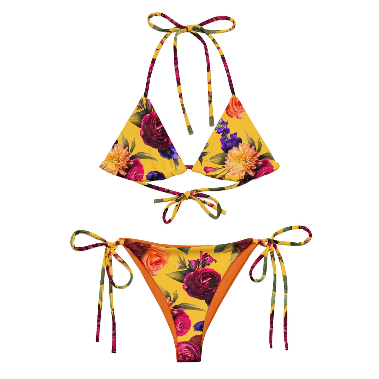 Floral Burst - Recycelter Schnürbikini