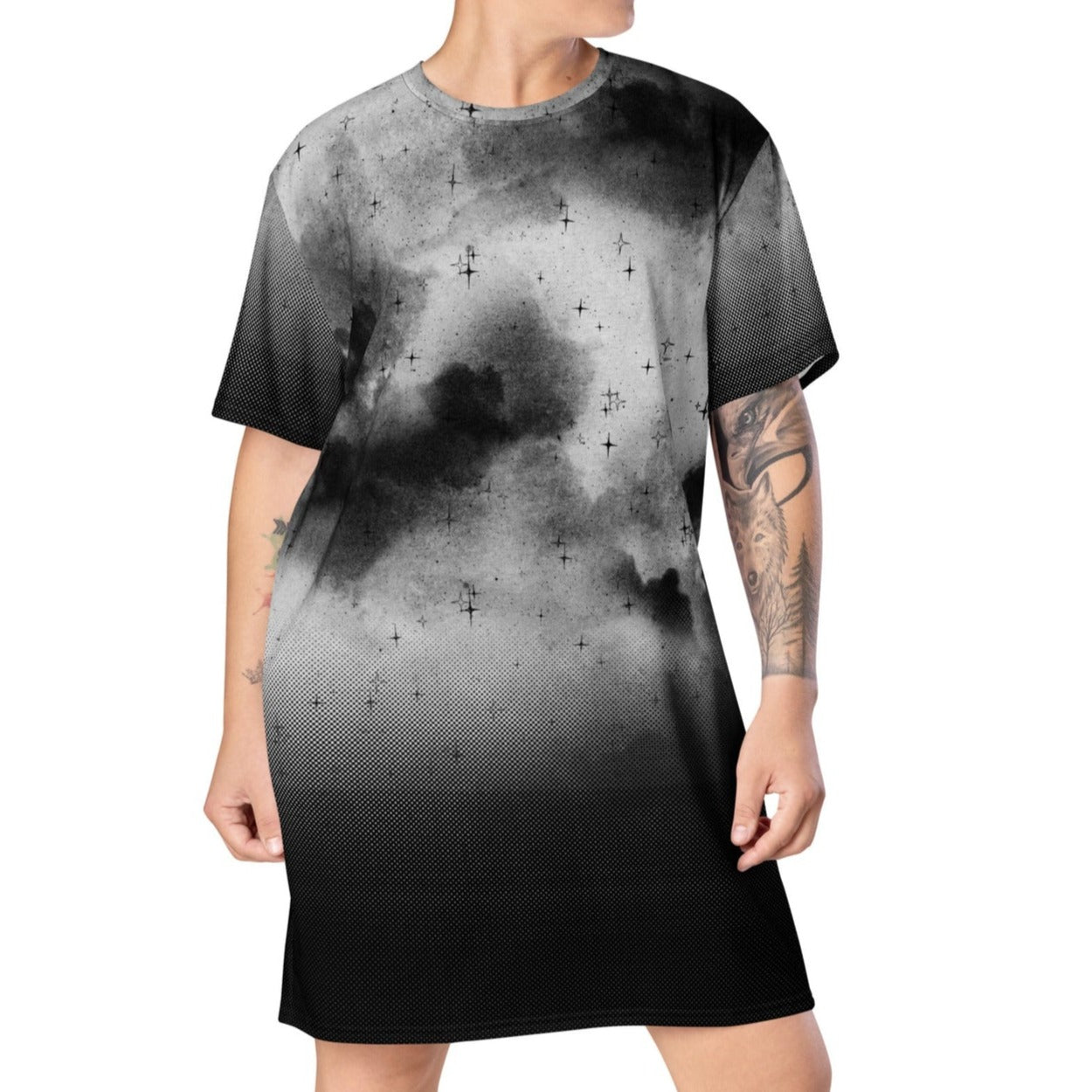 Starry Night - T-Shirt-Kleid-2XS-linaliva.de