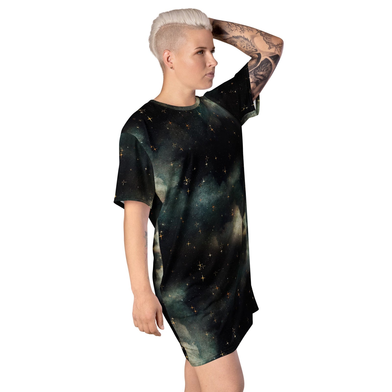 Starry Night - T-Shirt-Kleid-2XS-linaliva.de