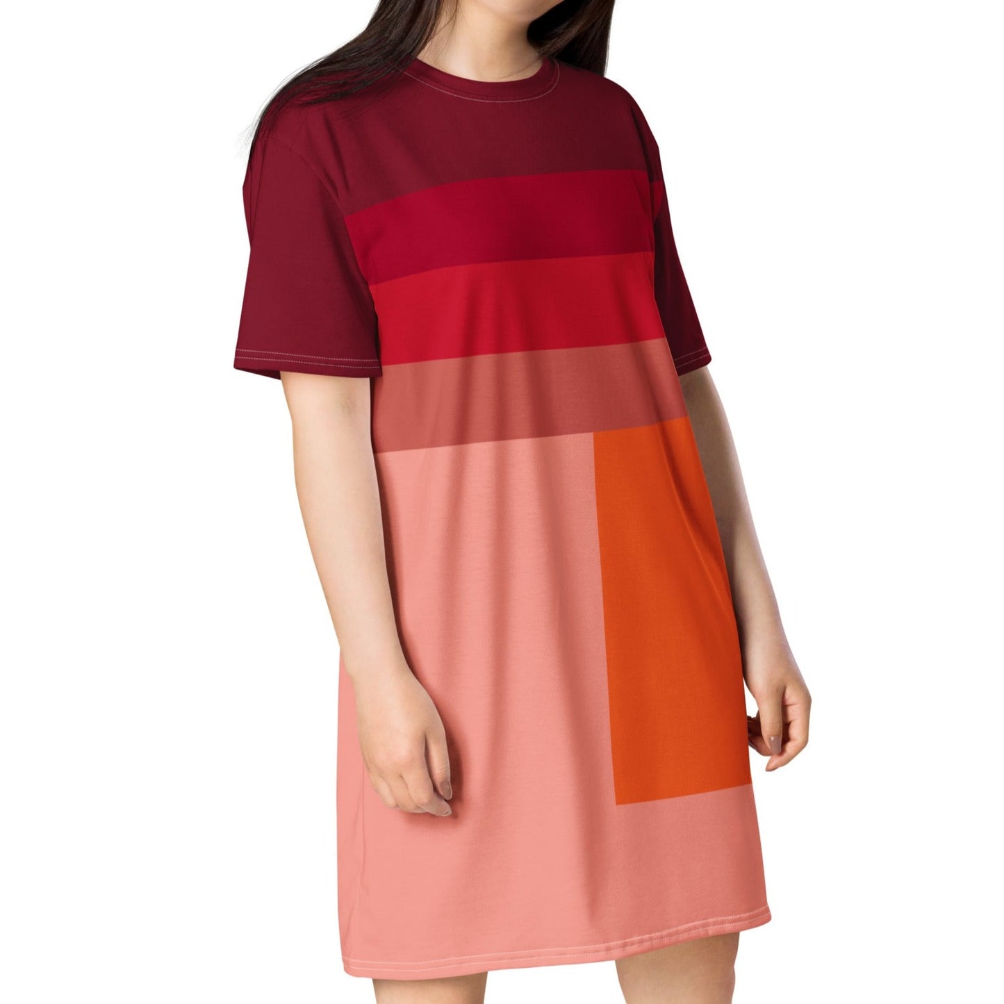 Colorblocking - T-Shirt-Kleid