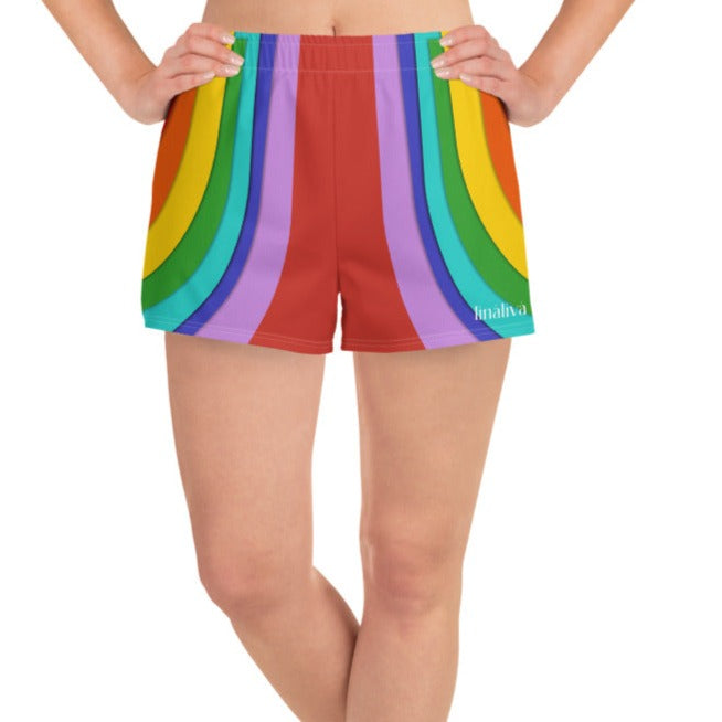 Rainbow CUTOUTS - Recycelte Sport-Shorts