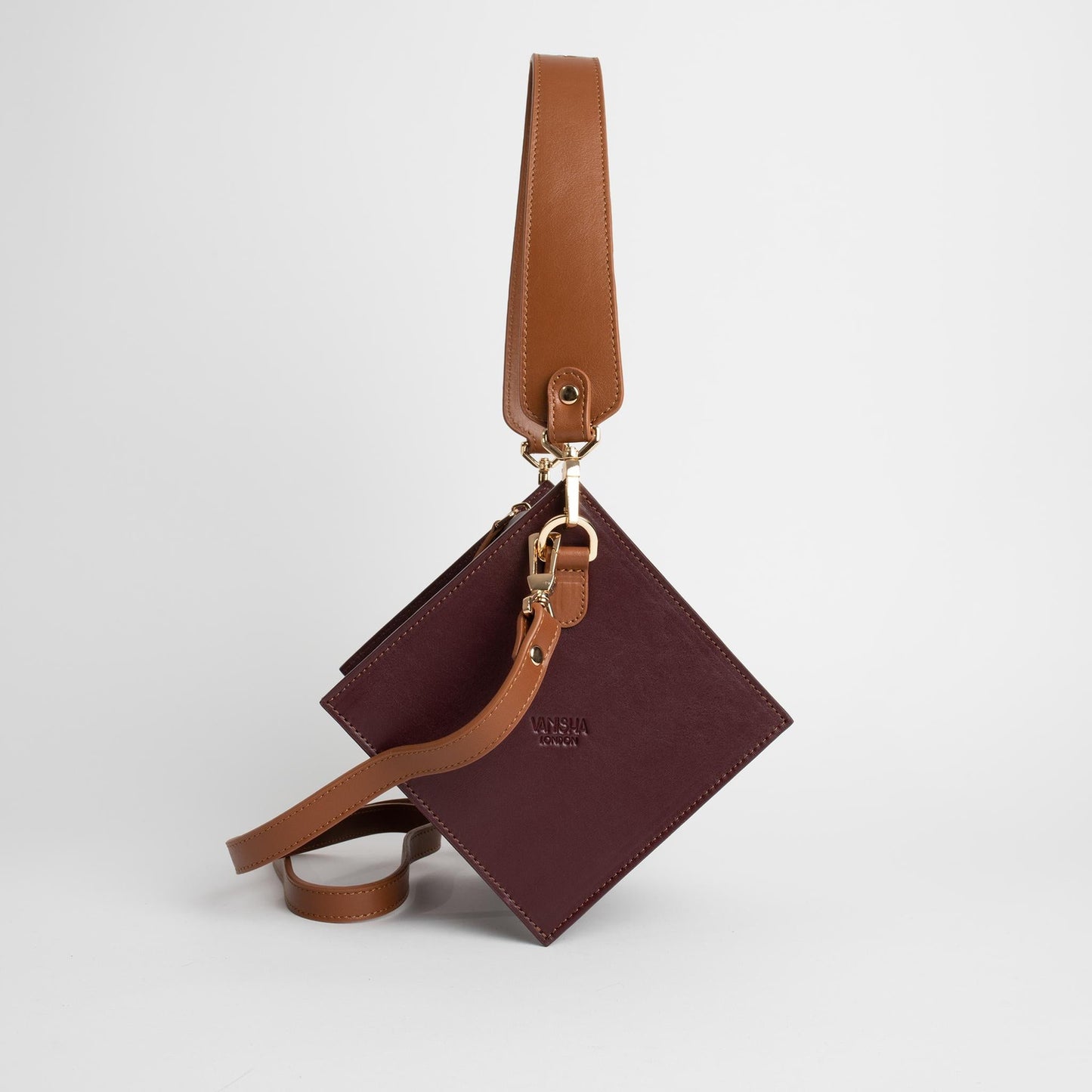 Lola bag in burgundy and tan-0