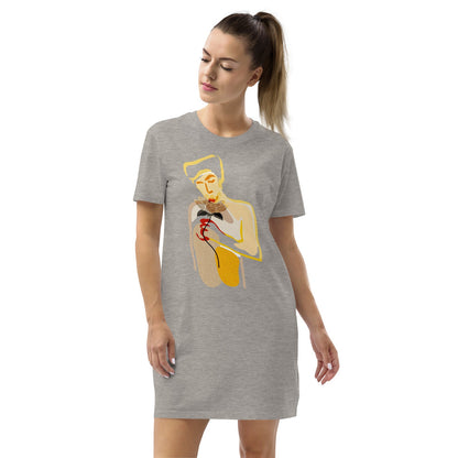 Smell the Flowers - T-Shirt-Kleid aus Bio-Baumwolle