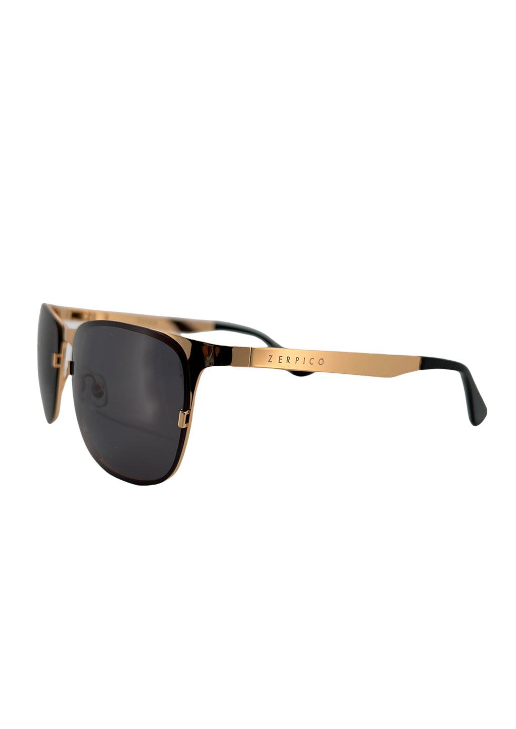 Oskar - Titan-Wayfarer-Sonnenbrille mit 24K Vergoldung-Sonnenbrillen-linaliva.de