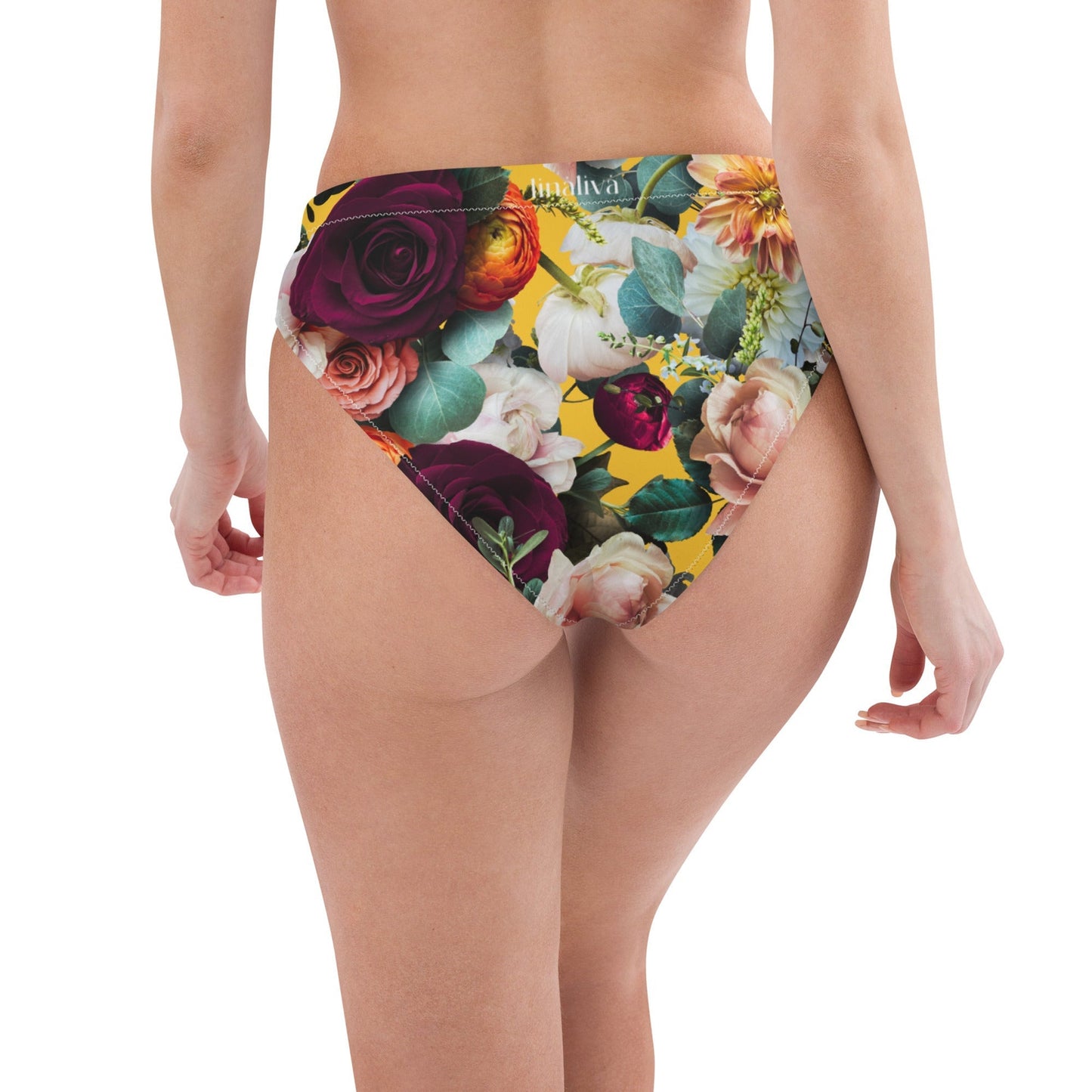 Rose & Dahlia - Recyceltes Bikinihöschen mit hoher Taille-recycelte Bikinis-linaliva.de