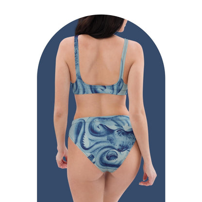 Octopus - Recycelter Bikini mit hoher Taille-recycelte Bikinis-linaliva.de