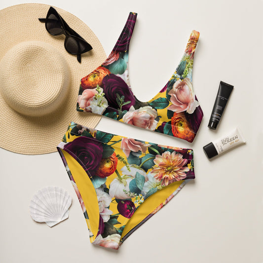 Rose & Dahlia - Recycelter Bikini mit hoher Taille-recycelte Bikinis-linaliva.de