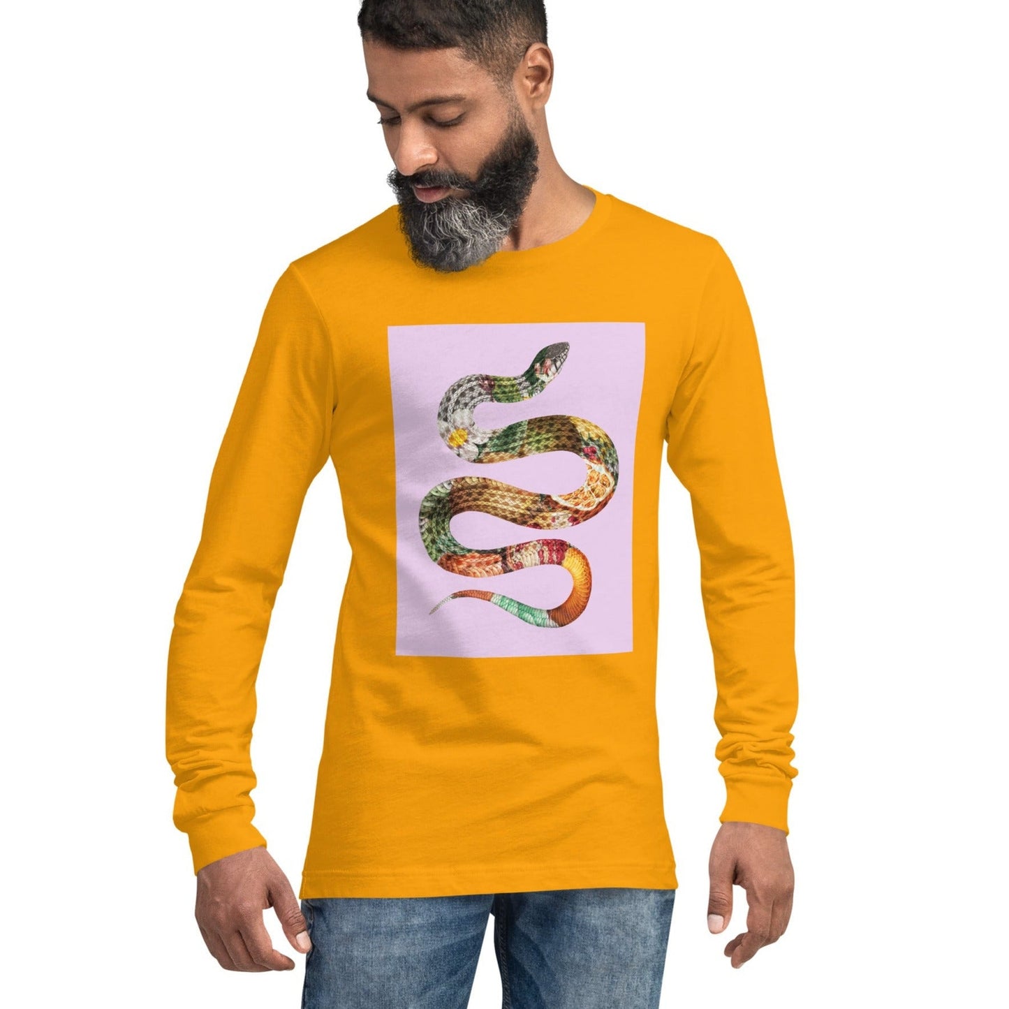 Floral Snake - Unisex-Langarm-T-Shirt-unisex Langarm T-Shirts-linaliva.de