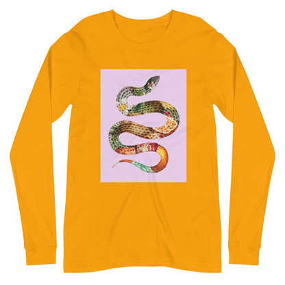 Floral Snake - Unisex-Langarm-T-Shirt-unisex Langarm T-Shirts-linaliva.de